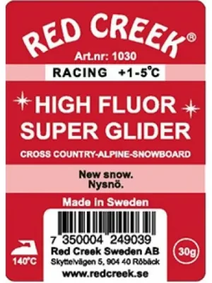 Horká Nabídka Red Creek HF Super glider, Růžový, +1°C až -5°C, Nový sníh, 30g