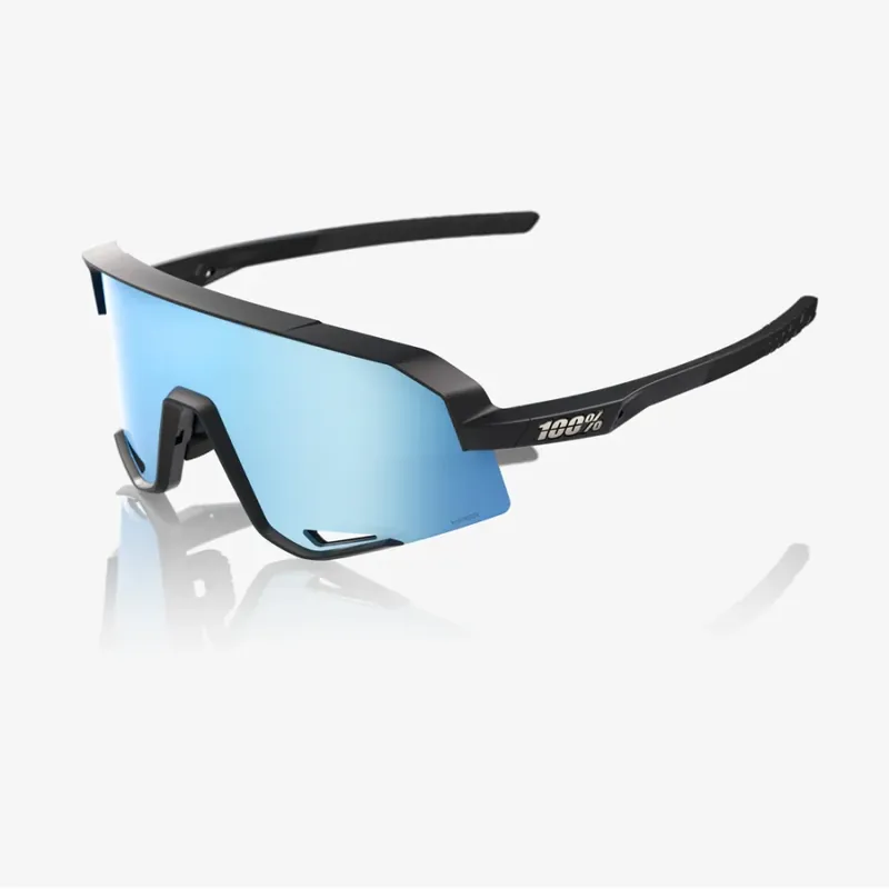 Akce MTB brýle 100% SLENDALE - Matte Black - HiPER Blue Multilayer Mirror Lens