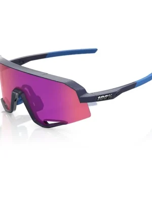 Vrácení Zdarma MTB brýle 100% SLENDALE Satin Storm Metallic - Purple Mirror Lens