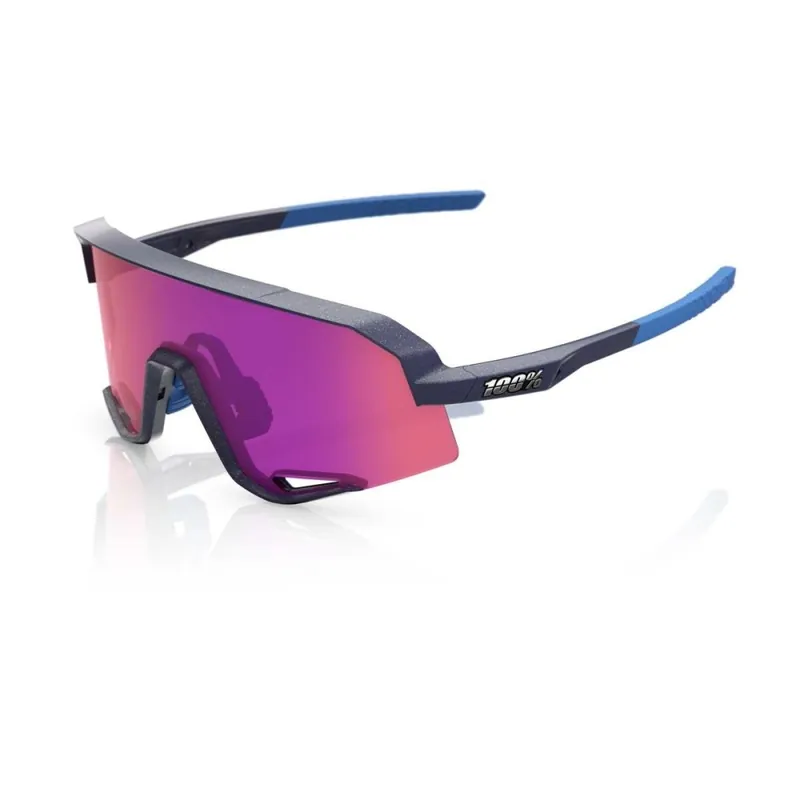 Vrácení Zdarma MTB brýle 100% SLENDALE Satin Storm Metallic - Purple Mirror Lens