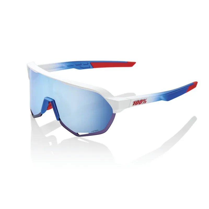Top Prodej Brýle 100% S2 - Total Energies Team Matte White / Metallic Blue - HiPER Blue Multilayer Mirror Lens